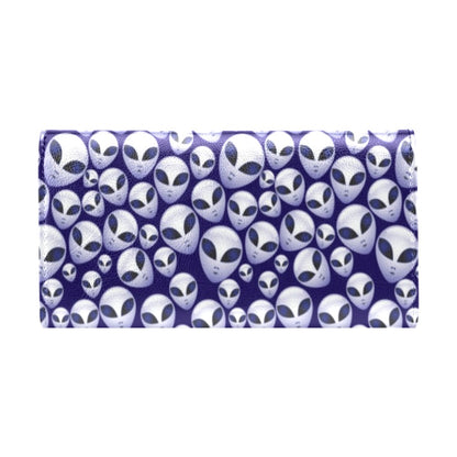 Alien Head Extraterrestrial Women's Trifold Wallet