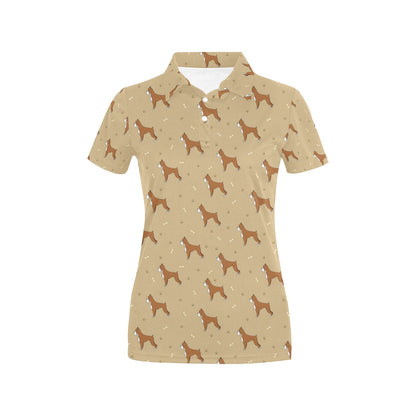 Boxers Pattern Print Design 02 Women's Polo Shirt