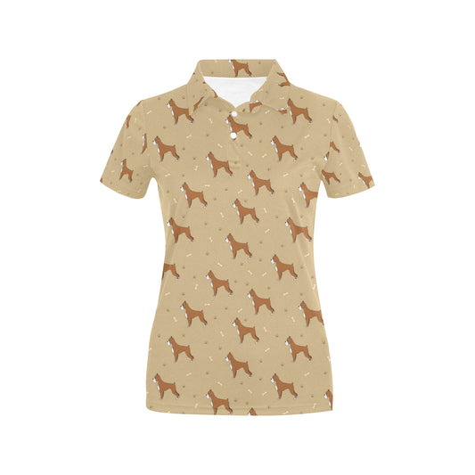 Boxers Pattern Print Design 02 Women's Polo Shirt