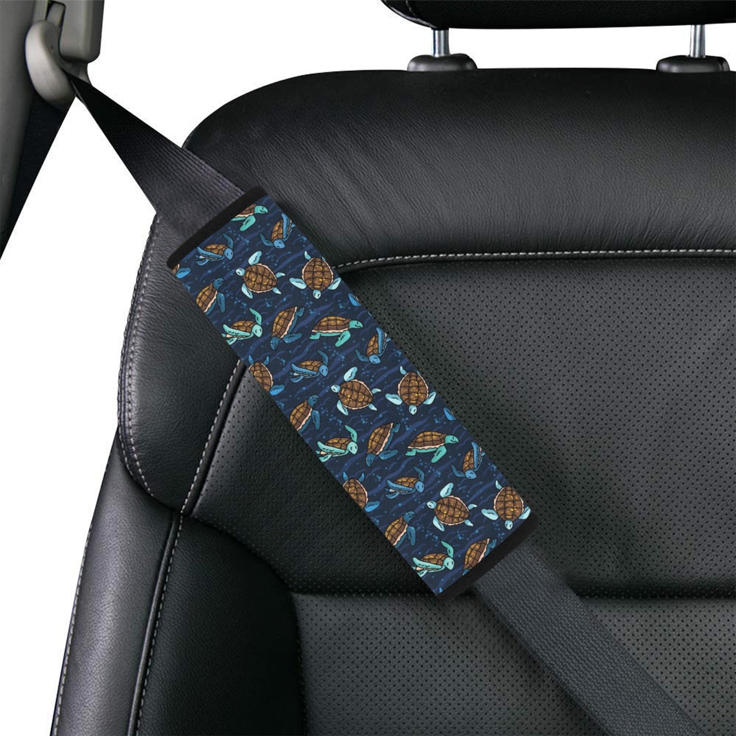 Sea Turtle Print Design LKS3011 Car Seat Belt Cover