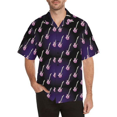 Electric Guitar Print Design LKS405 Men's Men's Hawaiian Shirt