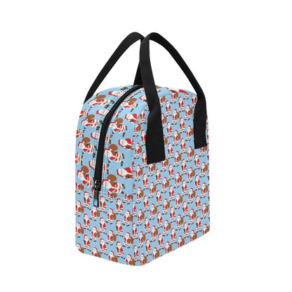 Santa Christmas Themed Print Design LKS305 Insulated Lunch Bag