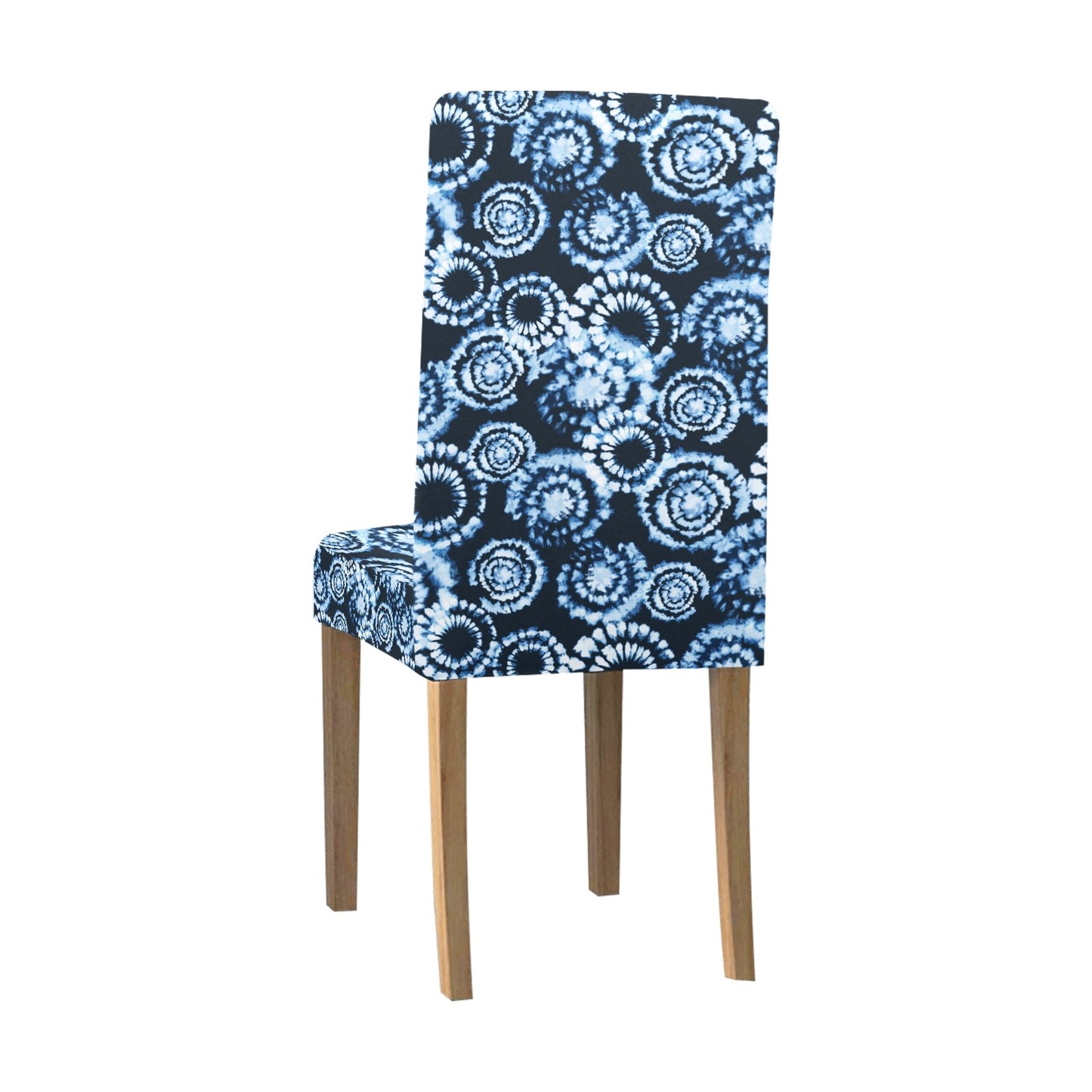 Tie Dye Dark Blue Print Design LKS306 Dining Chair Slipcover