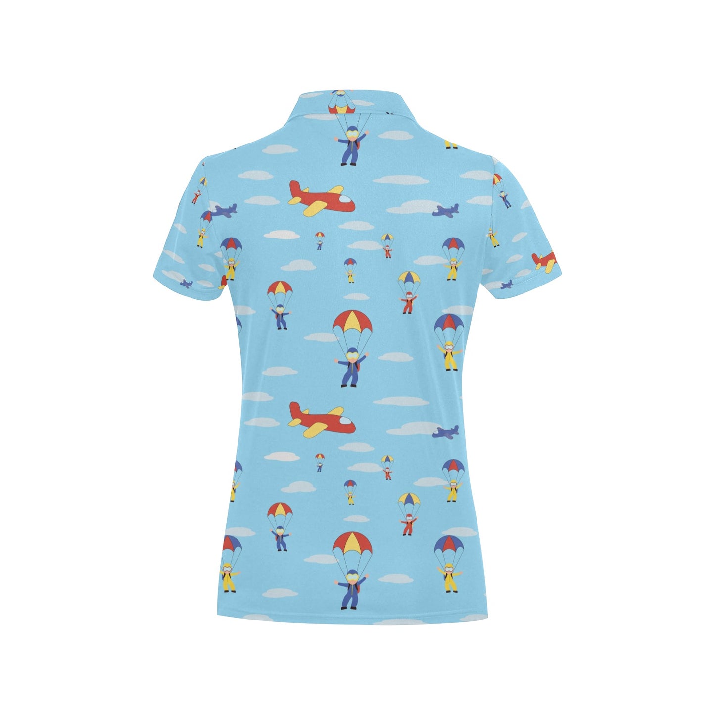 Skydiver Print Design LKS304 Women's Polo Shirt