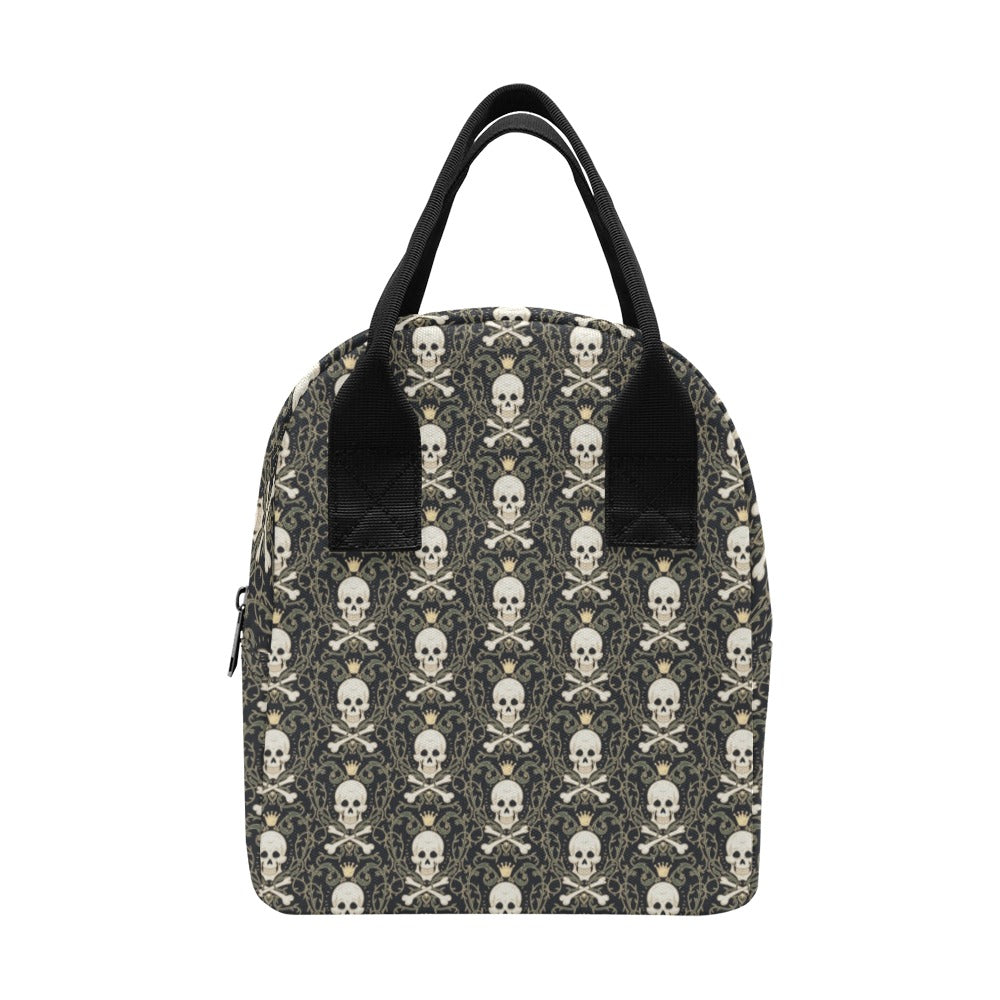 Skull King Print Design LKS307 Insulated Lunch Bag