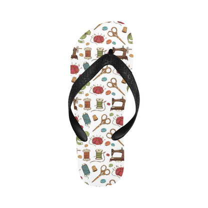 Sewing Equipment Print Design LKS304 Flip Flops