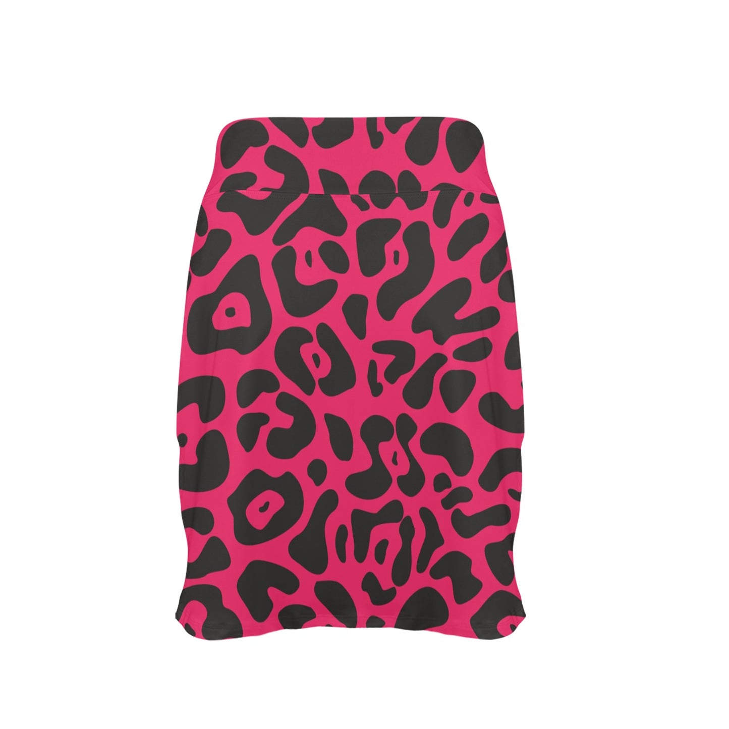 Cheetah Pink Print Pattern 17" Golf & Pickleball Skort with Pockets