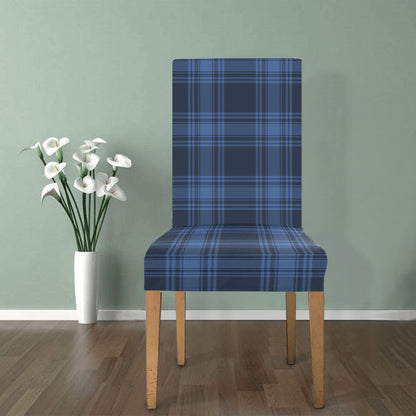 Tartan Blue Print Design LKS304 Dining Chair Slipcover
