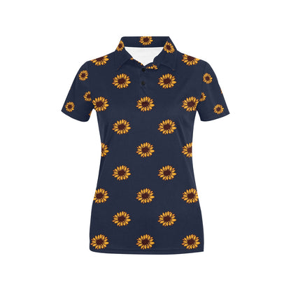 Sunflower Print Design LKS304 Women's Polo Shirt