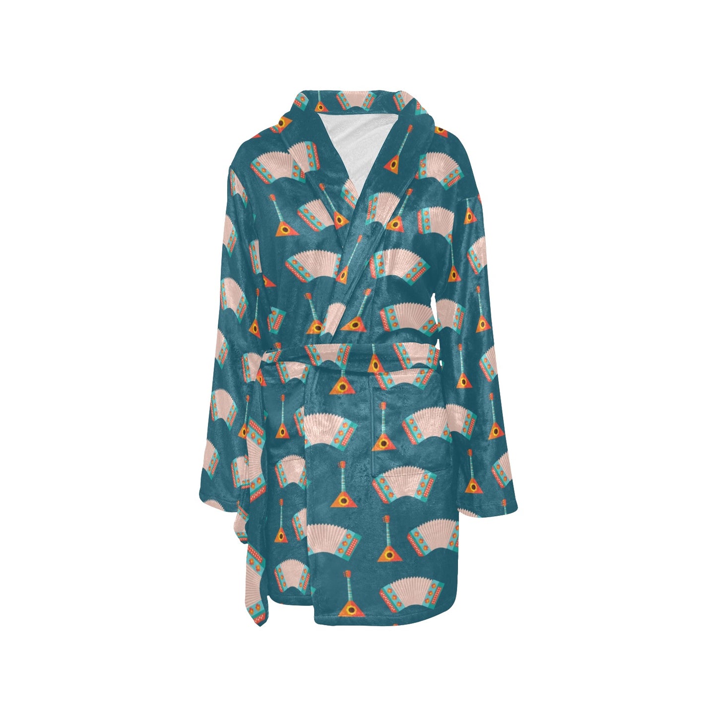 Accordion Print Design LKS402 Women's Fleece Robe