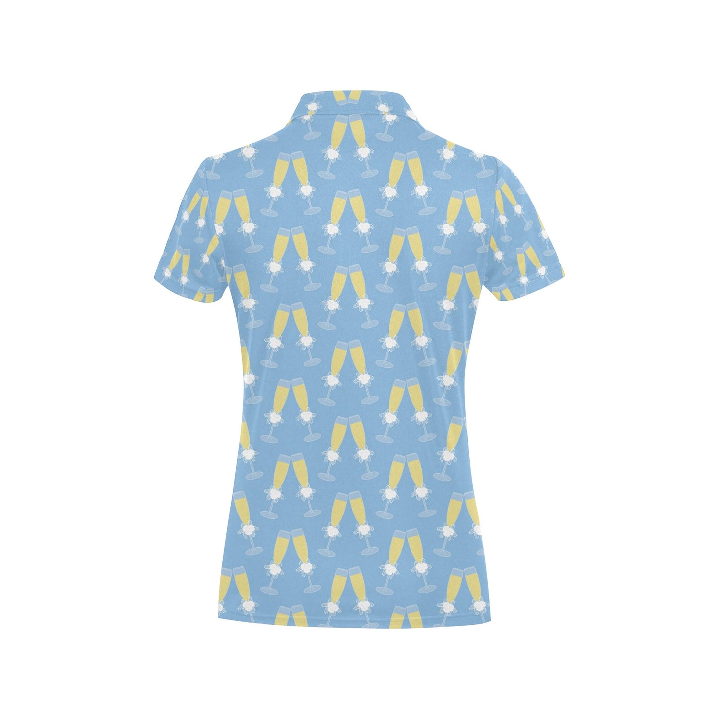 Champagne Pattern Print Design 06 Women's Polo Shirt
