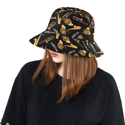 Saxophone Print Design LKS403 Unisex Bucket Hat