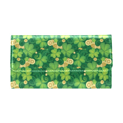 Shamrock Print Design LKS301 Women's Trifold Wallet
