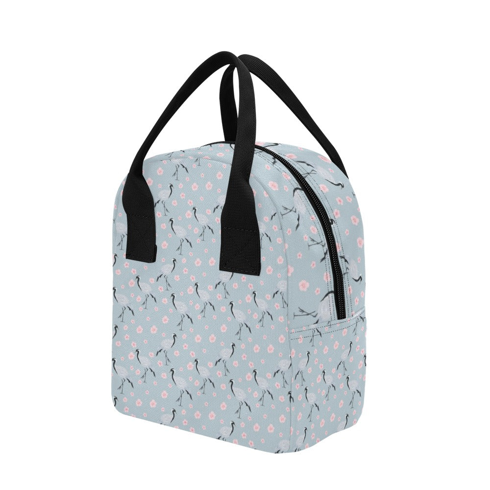 Sakura Bird Print Design LKS304 Insulated Lunch Bag
