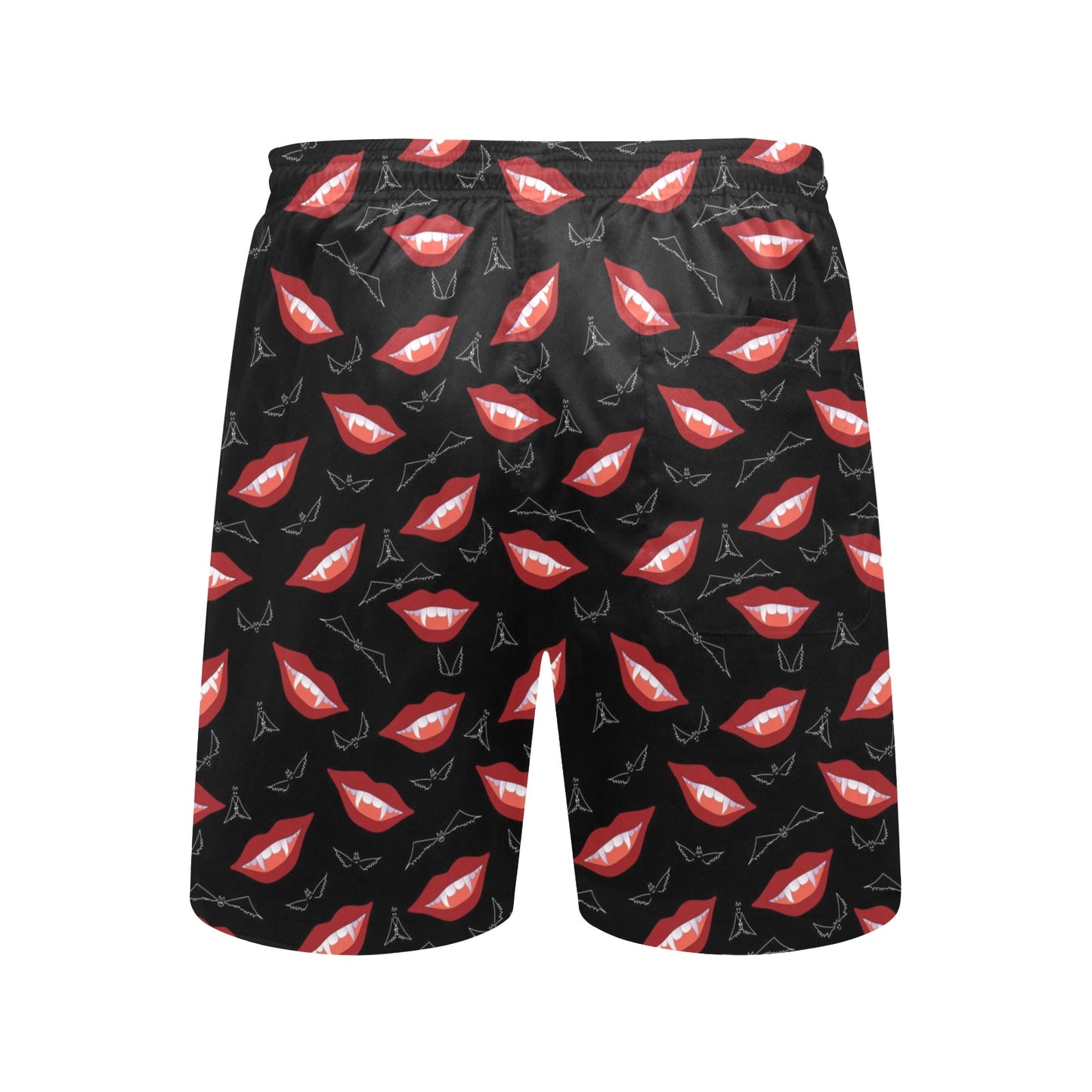 Vampire Lips Print Design LKS301 Men's Swim Trunks Beach Shorts