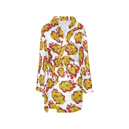 Nachos Pattern Print Design A03 Women's Fleece Robe