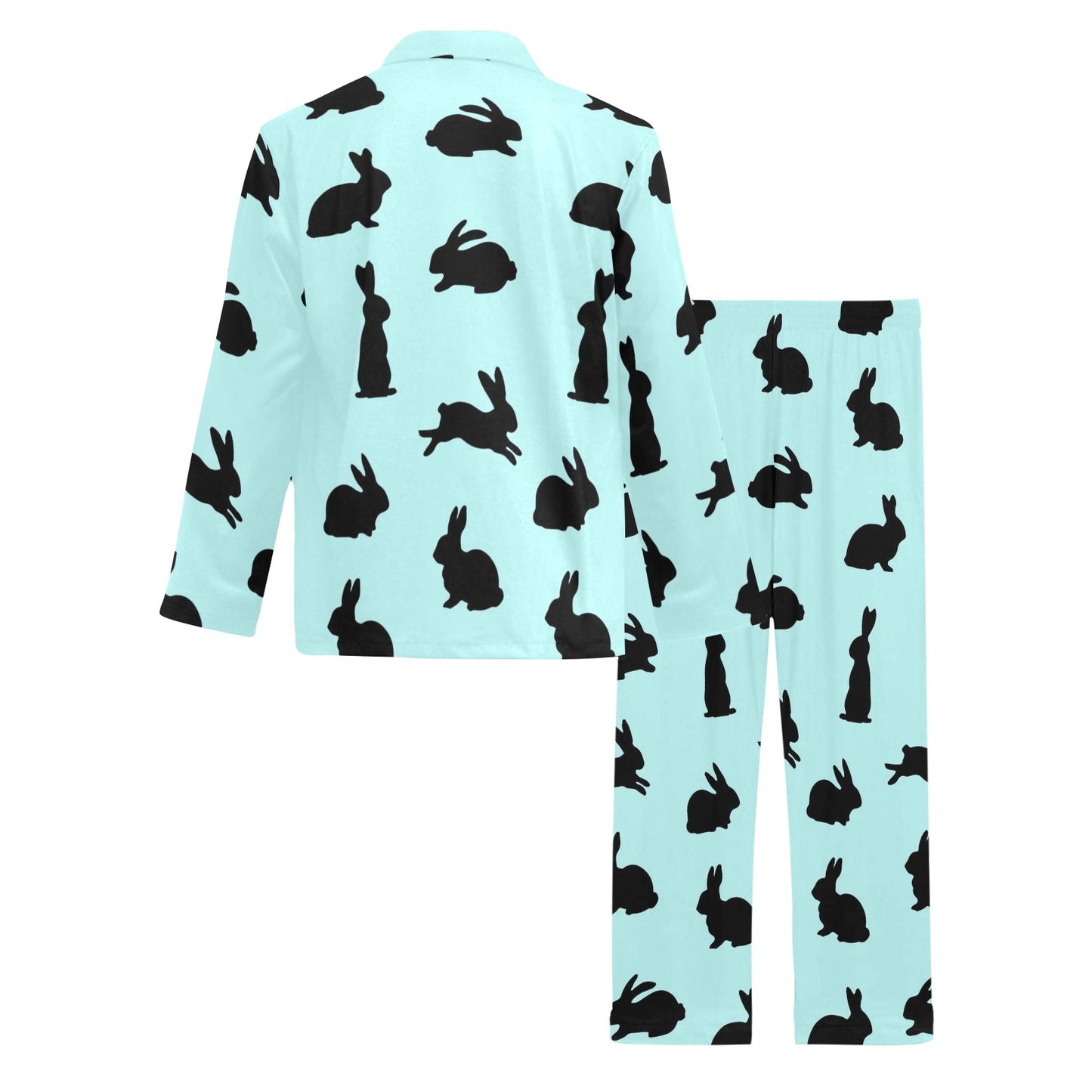 Rabbit Pattern Print Design RB010 Men's Long Pajama Set