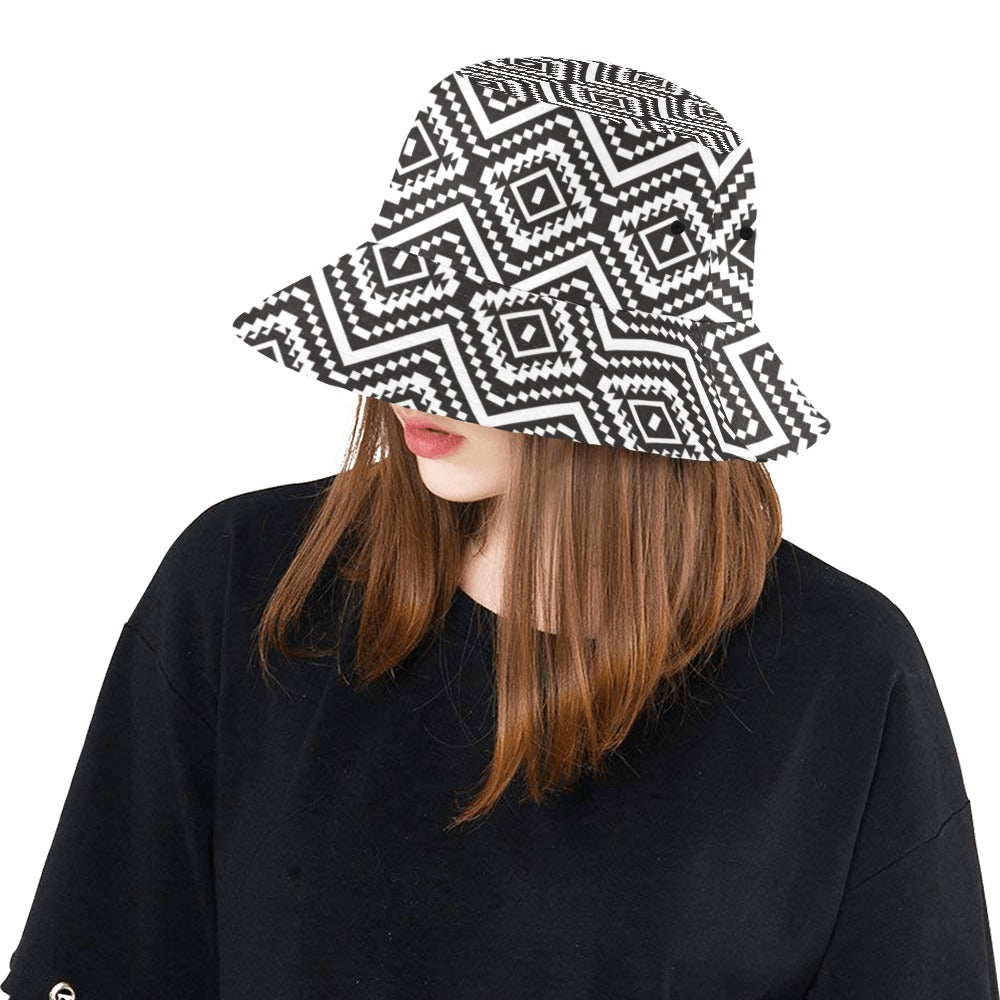 Tribal Pattern Print Design LKS303 Unisex Bucket Hat