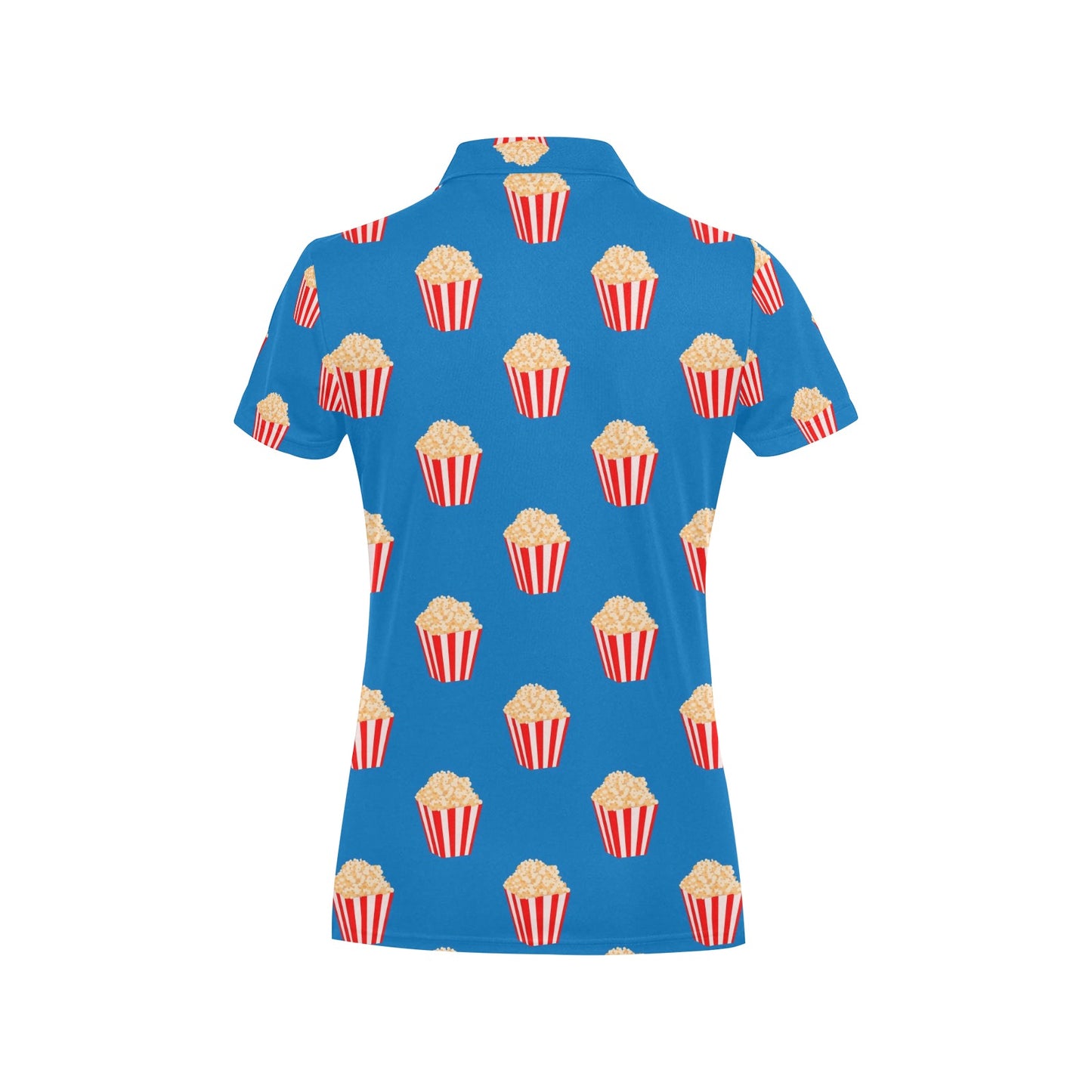 Popcorn Pattern Print Design A04 Women's Polo Shirt