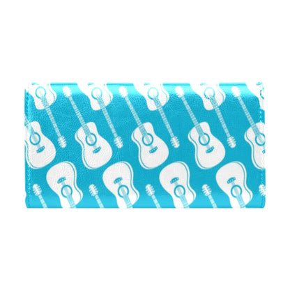 Acoustic Guitar Print Design LKS404 Women's Trifold Wallet