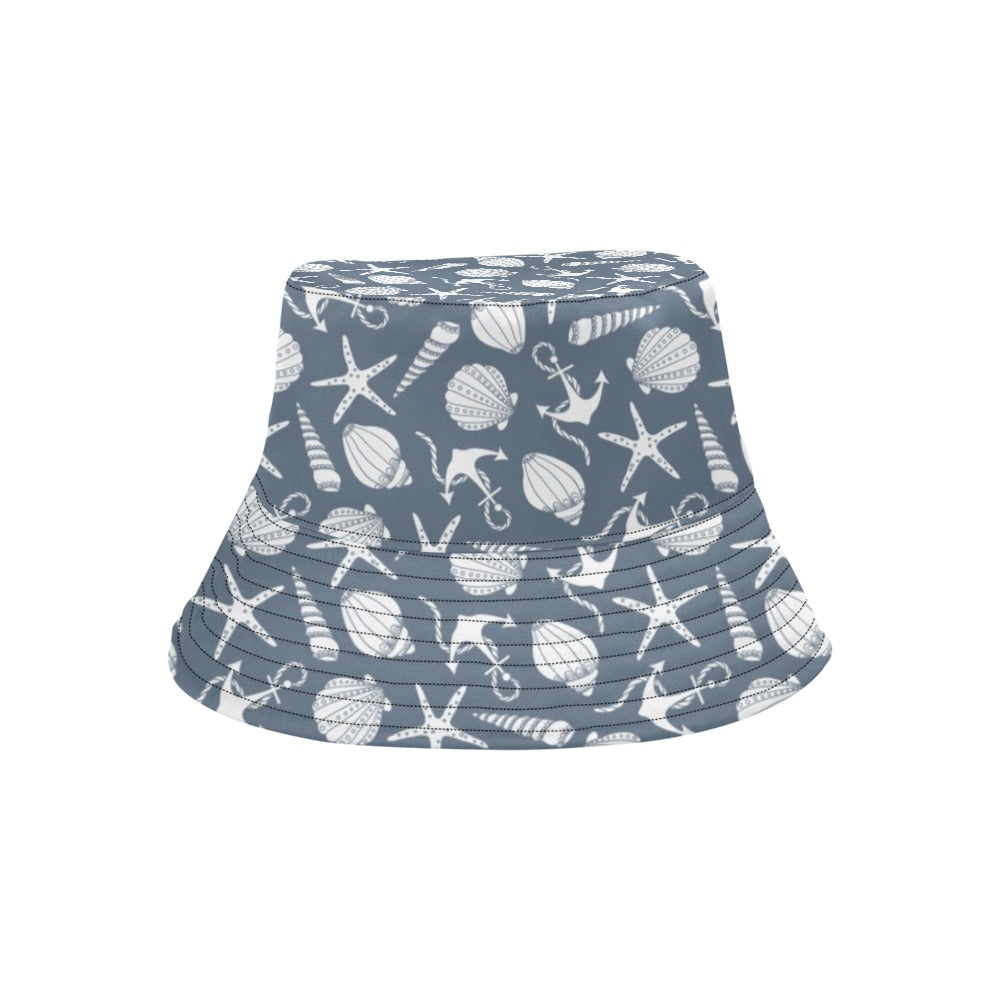 Seashell Print Design LKS306 Unisex Bucket Hat