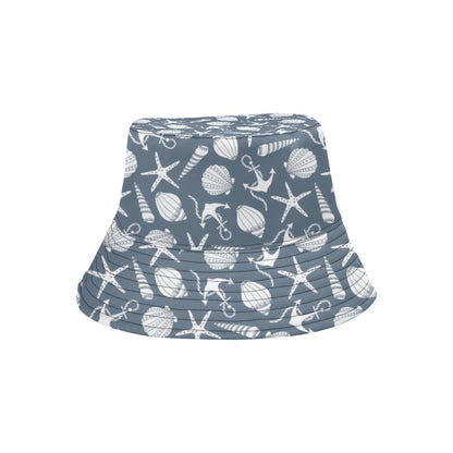 Seashell Print Design LKS306 Unisex Bucket Hat