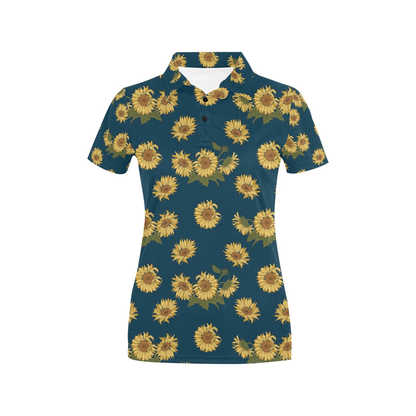 Sunflower Print Design LKS305 Women's Polo Shirt