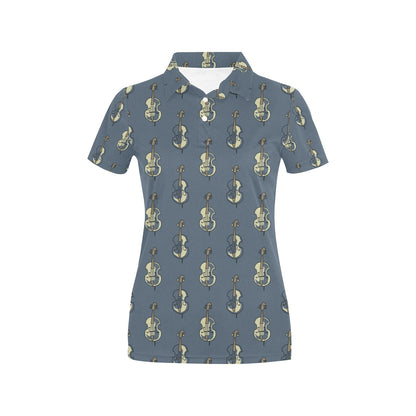 Violin Print Design LKS403 Women's Polo Shirt