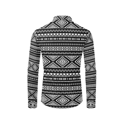 Tribal Pattern Print Design LKS301 Men's Long Sleeve Dress Shirt