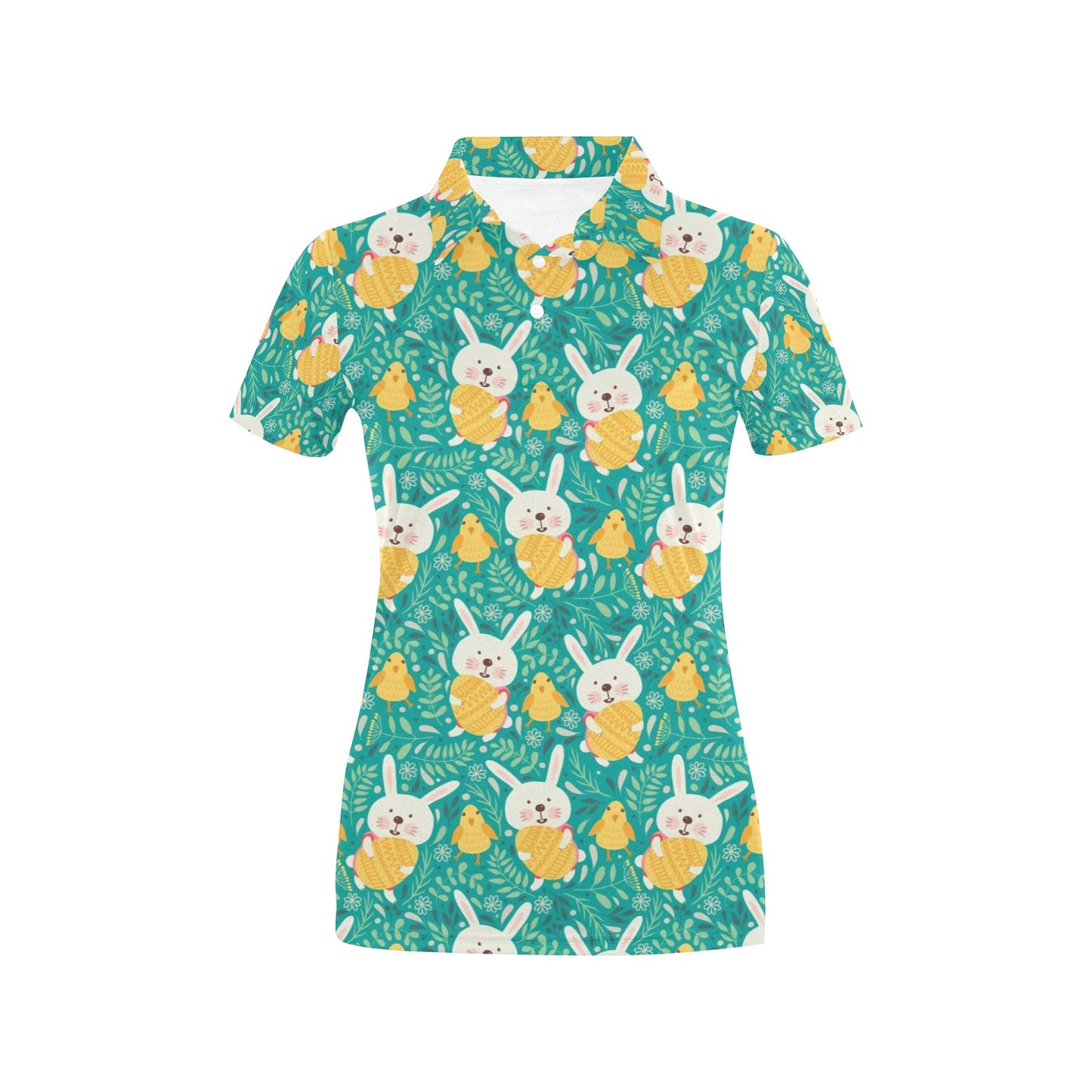 Easter Eggs Pattern Print Design RB02 Women's Polo Shirt
