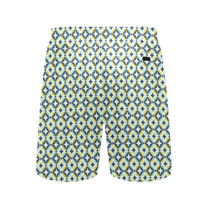 Swedish Design Pattern Men's Swim Trunks Beach Shorts