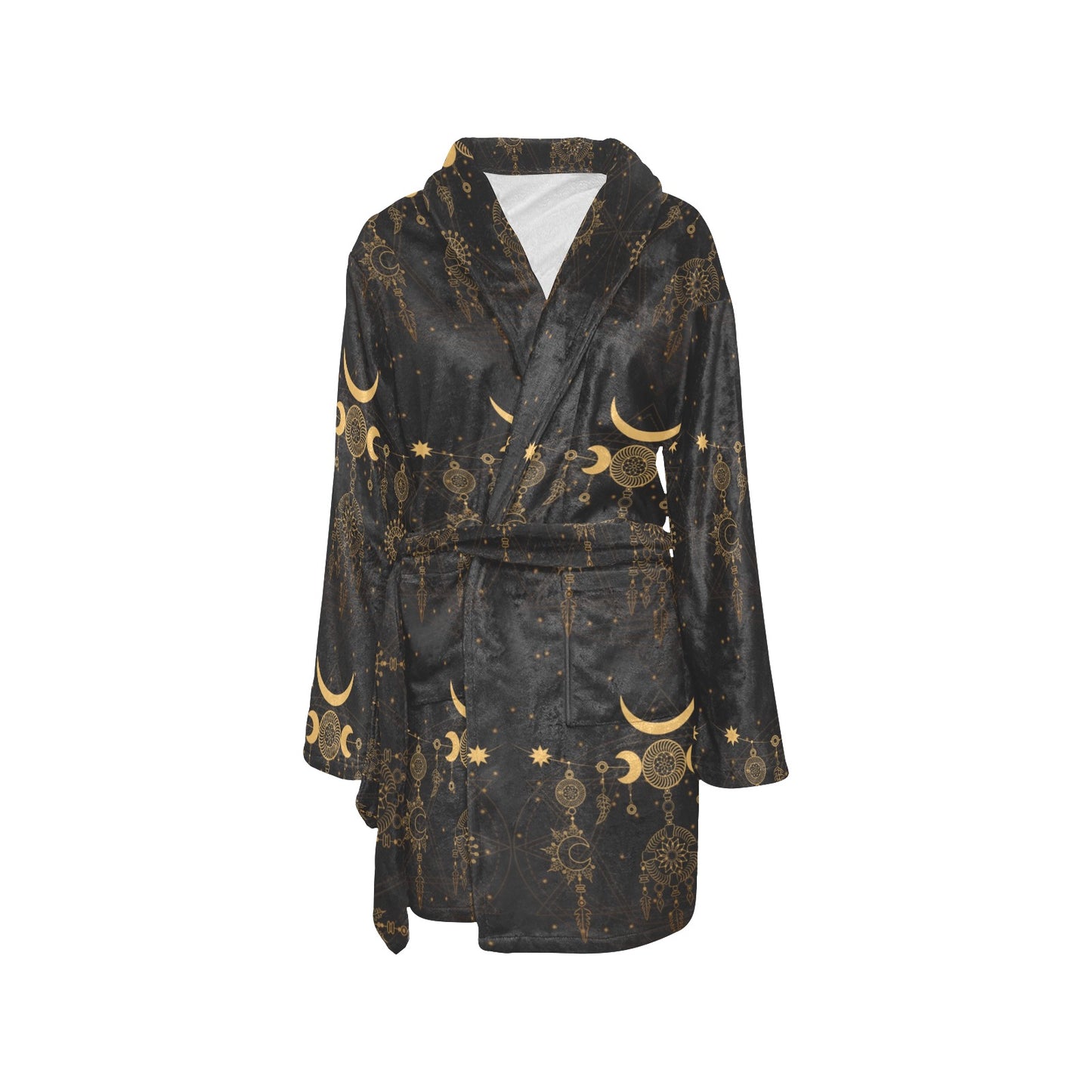 Sun Moon Boho Style Women's Fleece Robe
