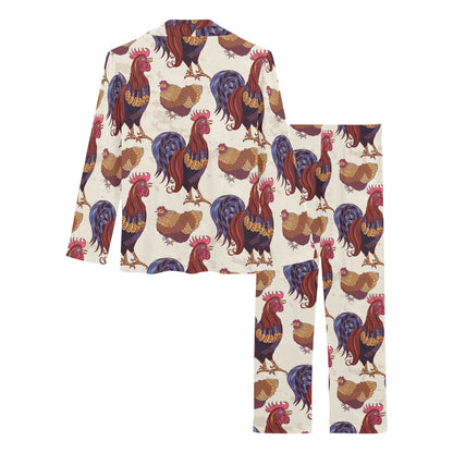 Rooster Pattern Print Design A03 Women's Long Pajama Set