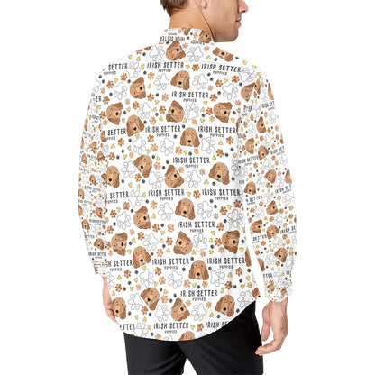 Setters Irish Print Design LKS301 Men's Long Sleeve Dress Shirt