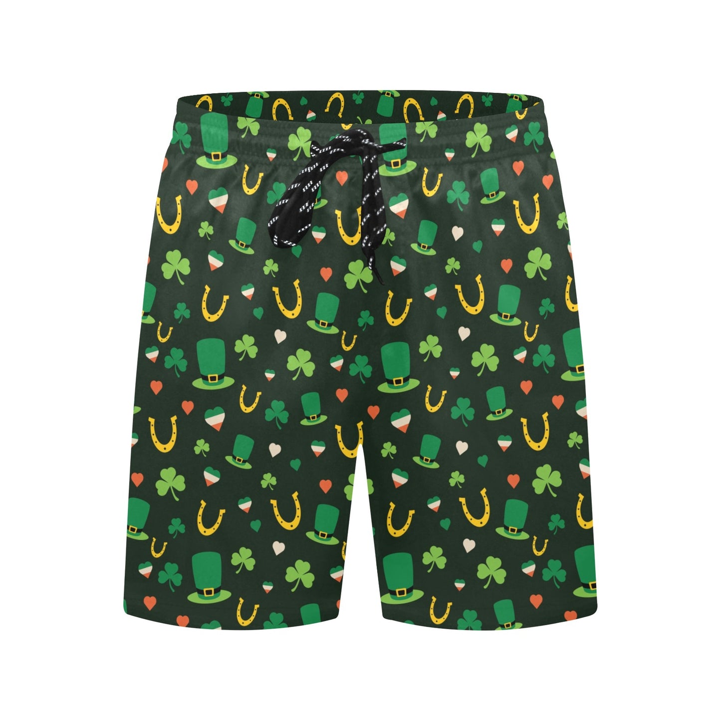 Shamrock Print Design LKS308 Men's Swim Trunks Beach Shorts
