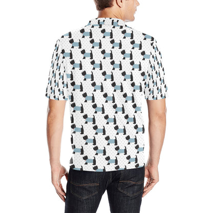 Scottish Terriers Print Design LKS3012 Men Polo Shirt