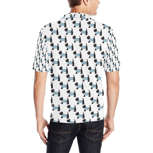 Scottish Terriers Print Design LKS3012 Men Polo Shirt