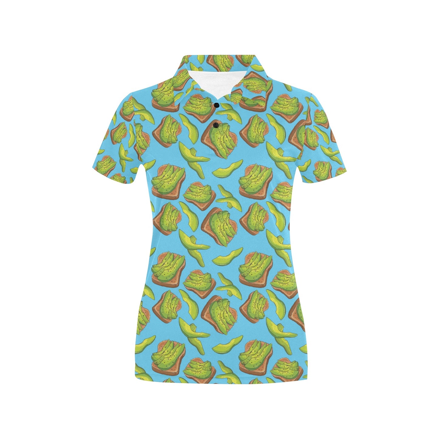 Sandwich Avocado Print Design LKS306 Women's Polo Shirt