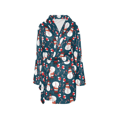 Snowman Print Design LKS301 Women's Fleece Robe