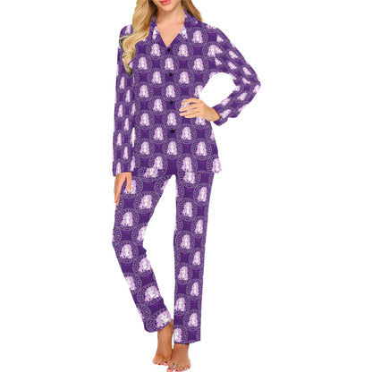 Virgo Print Design LKS301 Women's Long Pajama Set
