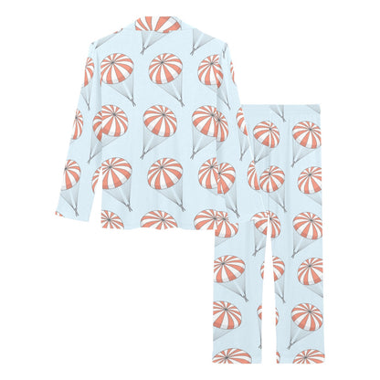 Skydiving Pattern Print Design 01 Women's Long Pajama Set