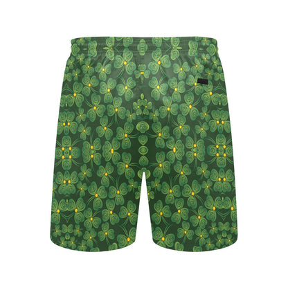 Shamrock Pattern Men's Swim Trunks Beach Shorts