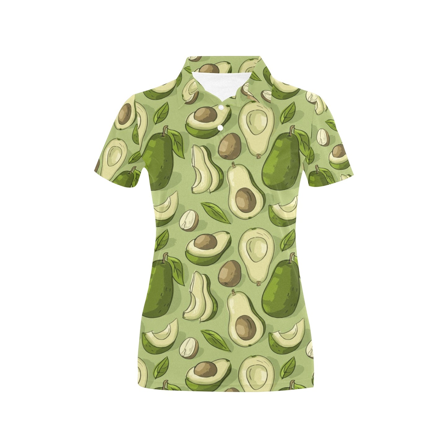 Avocado Pattern Print Design AC03 Women's Polo Shirt