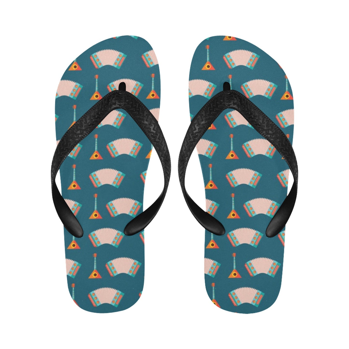 Accordion Print Design LKS402 Flip Flops