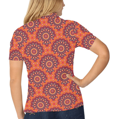 Bohemian Pattern Print Design 04 Women's Polo Shirt