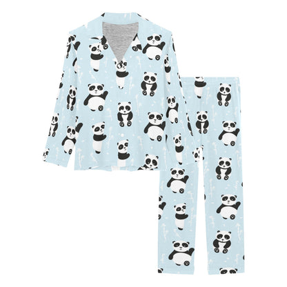 Panda Pattern Print Design A01 Women's Long Pajama Set