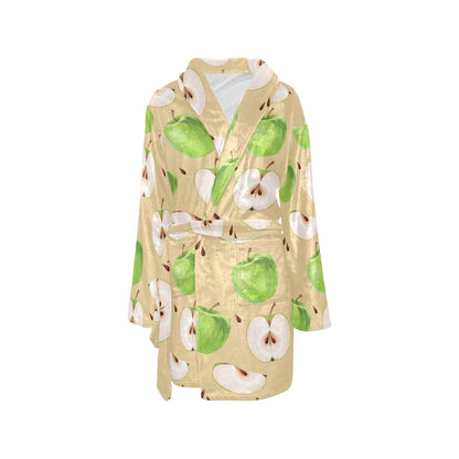 Apple Pattern Print Design AP07 Women's Fleece Robe
