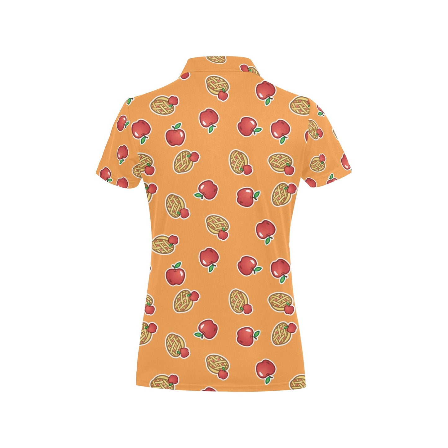 Apple Pie Pattern Print Design 02 Women's Polo Shirt
