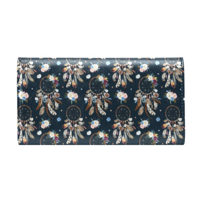 Dream Catcher Boho Floral Style Women's Trifold Wallet