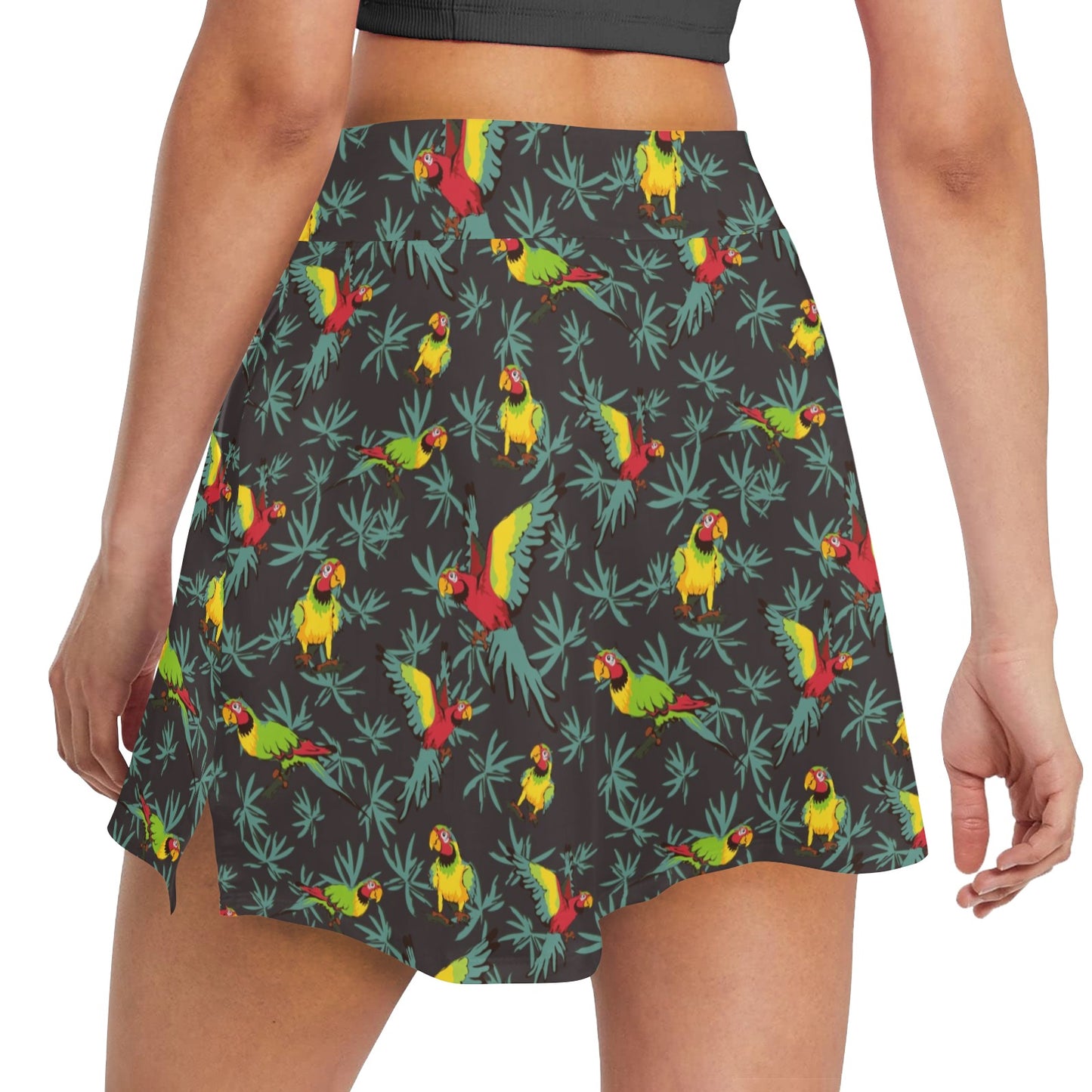 Parrot Themed Print 17" Golf & Pickleball Skort with Pockets